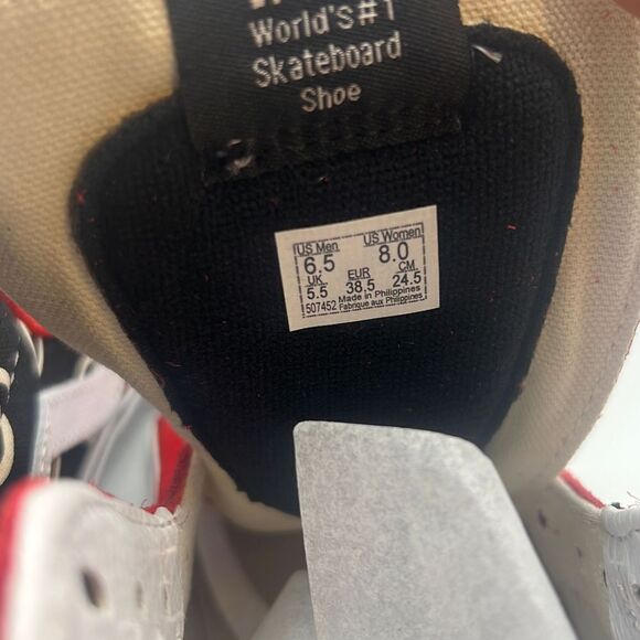 Vans Sk8-Hi circle V high top casual skate sneaker shoes Women's 8 | Men 6.5 NEW - Picture 6 of 6